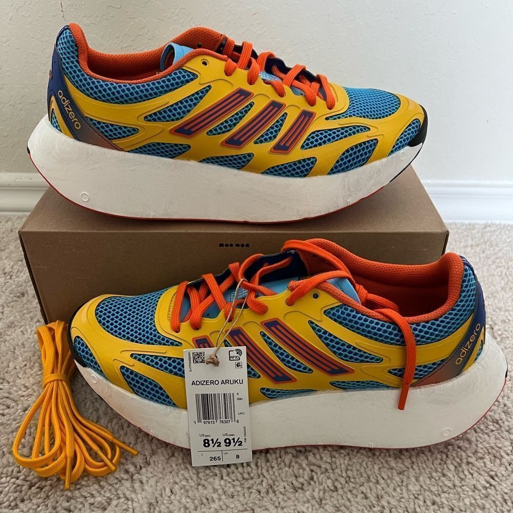 Adidas Adizero Aruku Running Shoes Yellow Blue